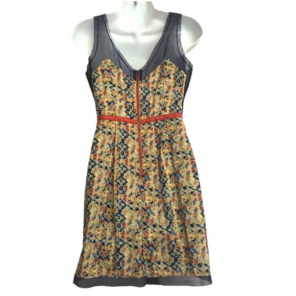 UO STARING AT STARS Sleeveless Dress Sz 2 A-Line Abstract Print Twee Sweet Urban - Picture 3 of 7